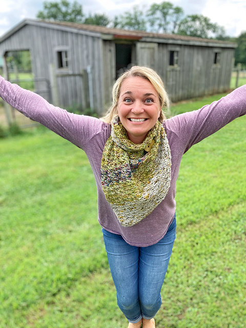 Hip Hip Hooray Triangle Shawl
