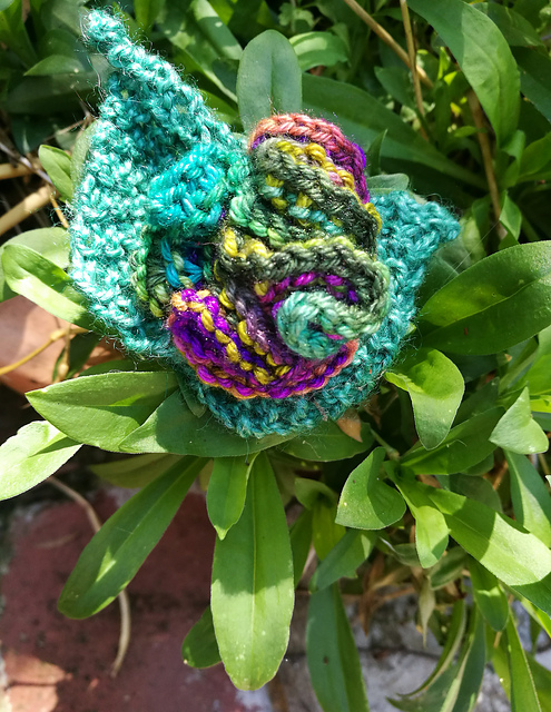Flower and Leaf Brooch