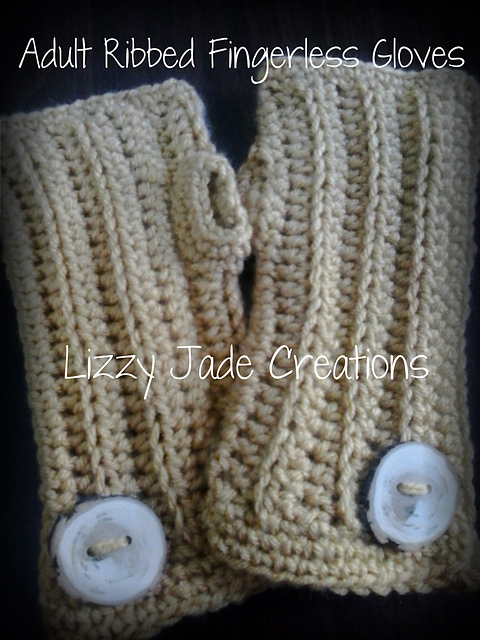 Ribbed Fingerless Gloves