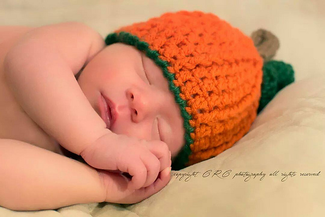 Newborn Pumpkin Beanie & Bum Cover