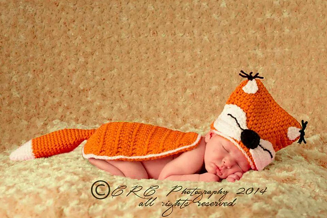 Newborn Fox Photo Prop Set