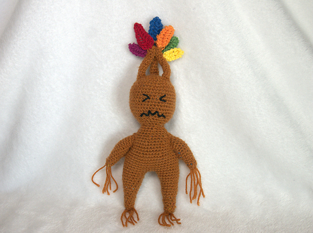 Rainbow Mandrake Amigurumi