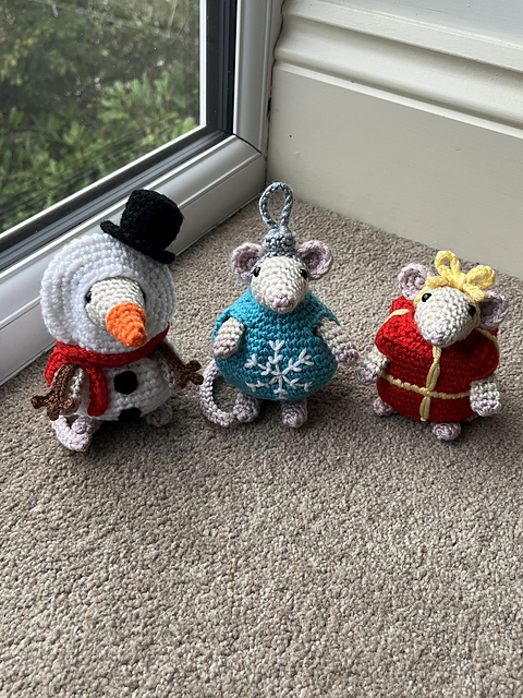 Christmas Mousefits, Gift, Bauble & Snowman