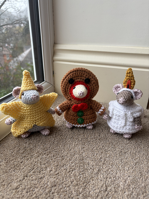 Christmas Mousefits, Candle, Gingerbread & Star