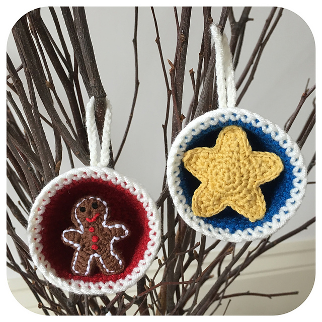 Christmas Bauble Ornament, Star & Gingerbread Man