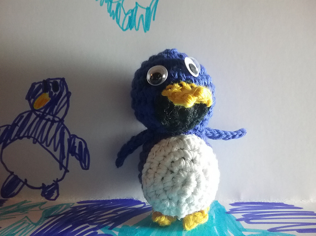 Small penguin Super Mario inspired