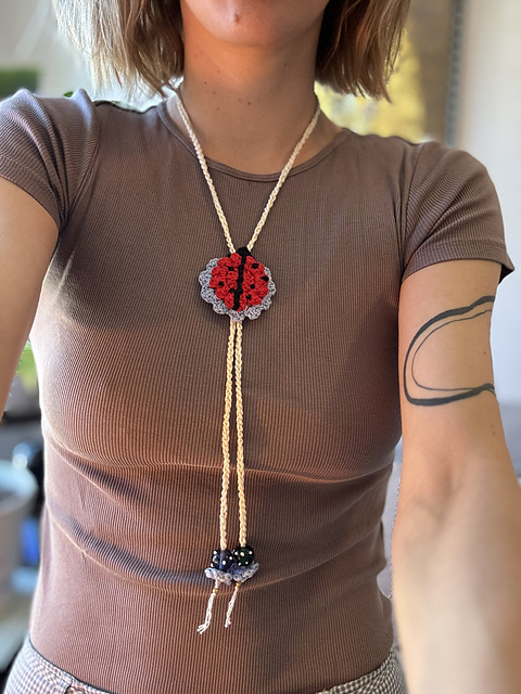 Ladybug Bolo Tie