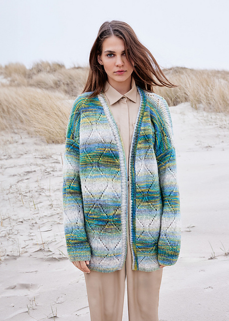# 01 Cardigan mit Rautenmuster