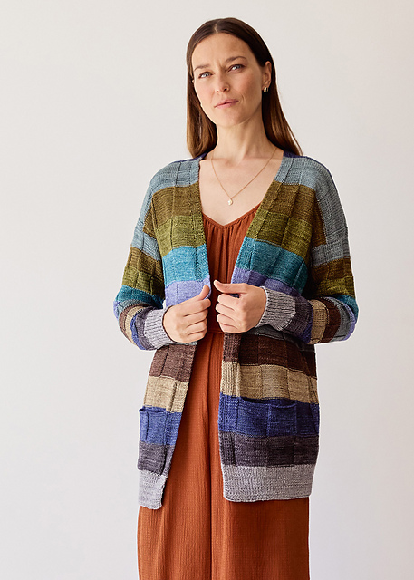 # 07 Cardigan in Schachbrettmuster