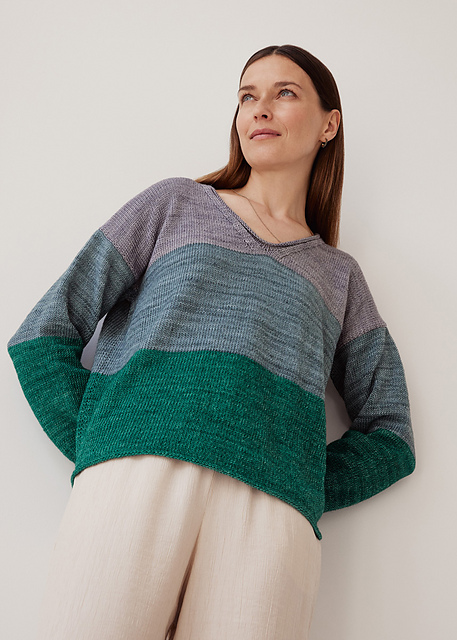 # 10 Pullover mit V-Ausschnitt