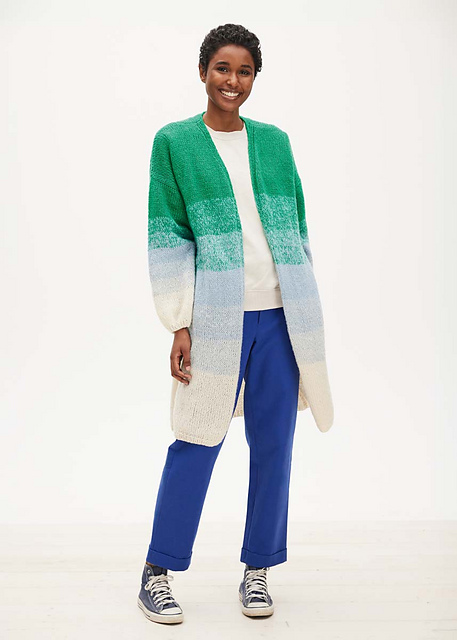 # 35 Longcardigan glatt rechts