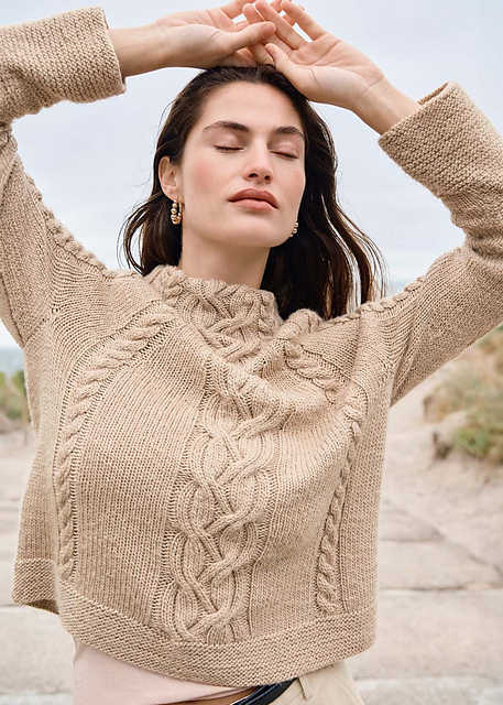 # 48 Pullover mit Zopfmuster