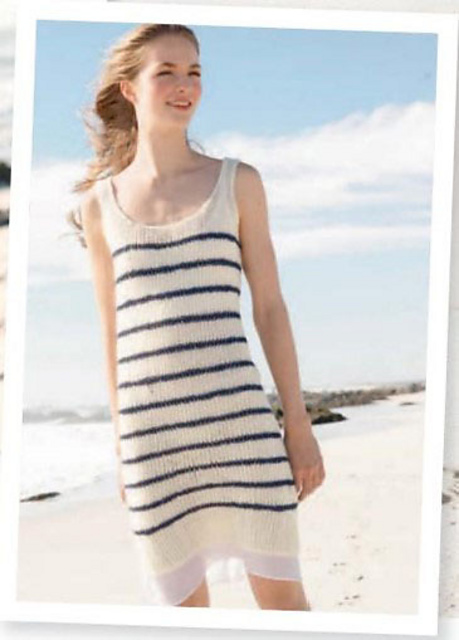 05 Kleid in Natur und Marine