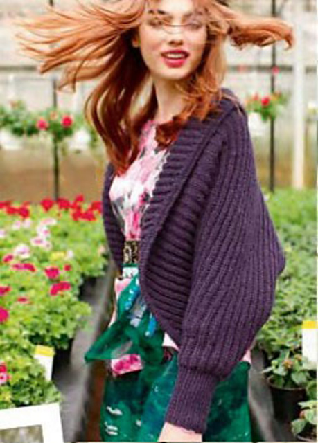 # 36 Quer gestrickte Patentjacke