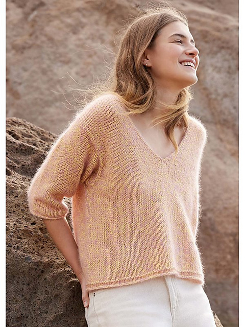 # 11 V-Pullover glatt rechts