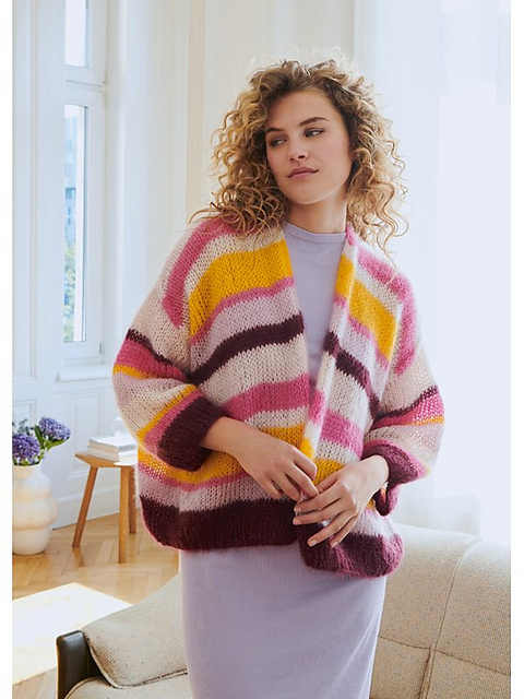 # 17 Streifen-Cardigan Silkhair