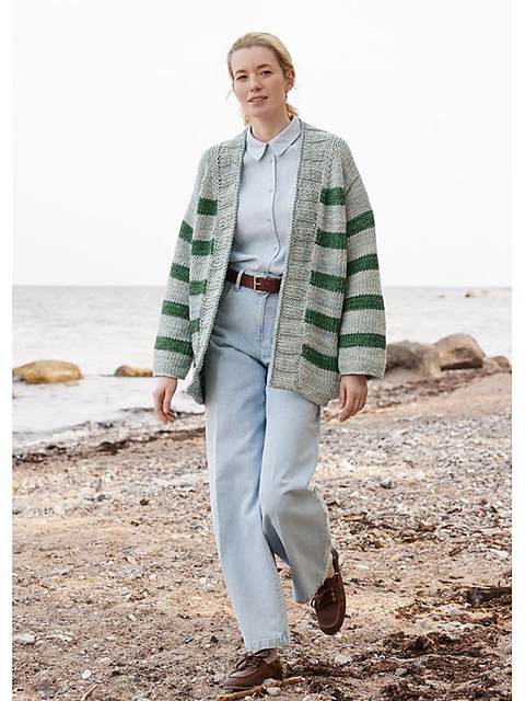 # 24 Top Down Streifenjacke