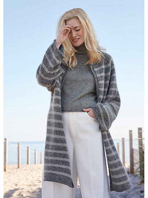 # 25 Top Down Streifenjacke