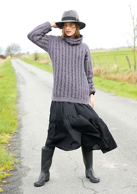 # 06 Pulli mit Lochmuster-Rippen