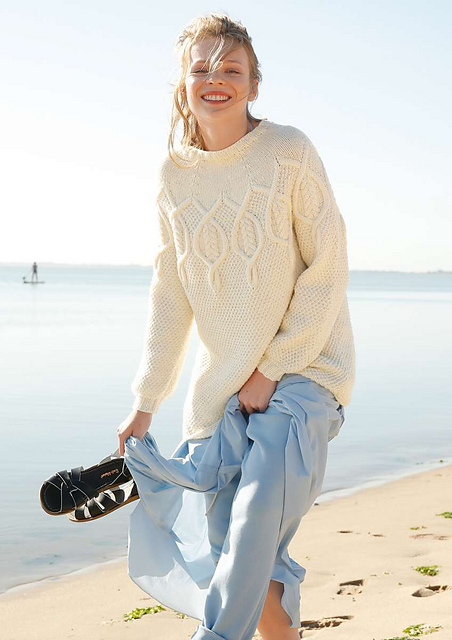 # 03 Pullover mit Zopf-Rundpasse