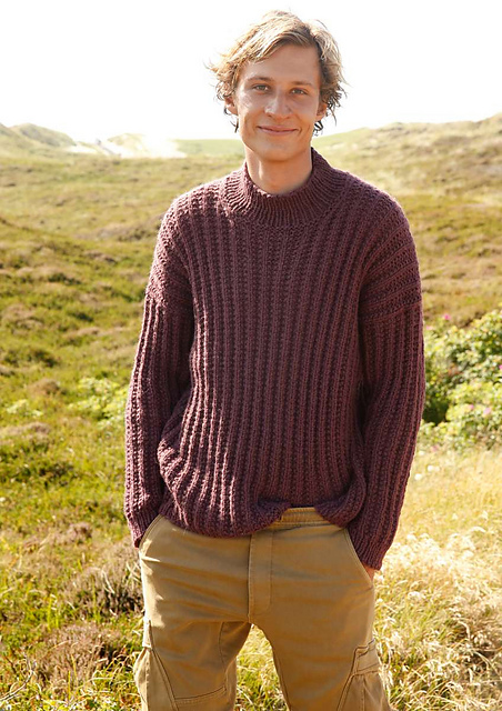 # 19 Herren-Rippenpullover