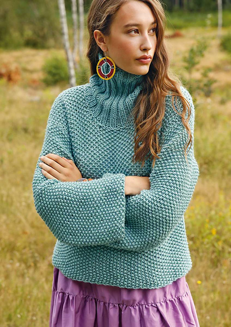 # 12 Pullover Aquamarin