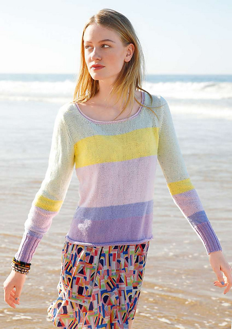 # 24 Pullover mit Blockstreifen