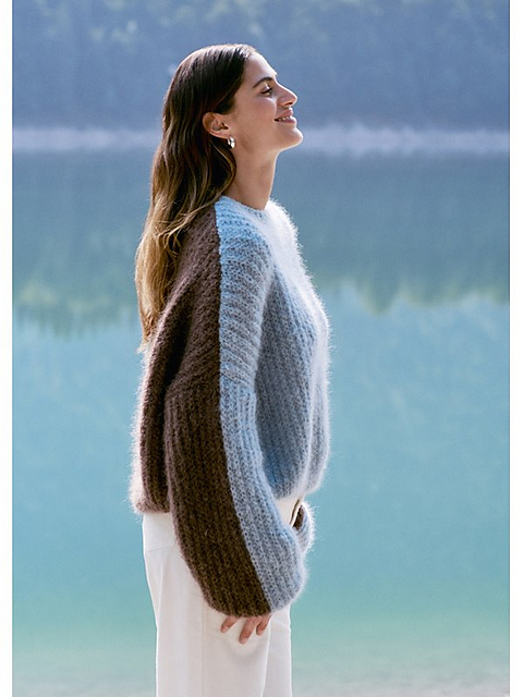 # 66 Zweifarbiger Pullover