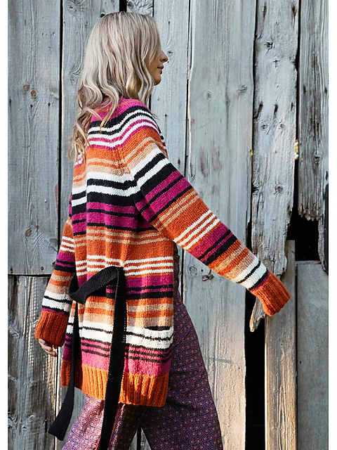 # 12 Raglan-Streifenjacke