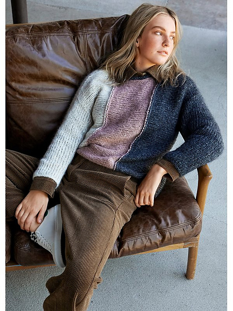 # 10 Quergestrickter Pullover