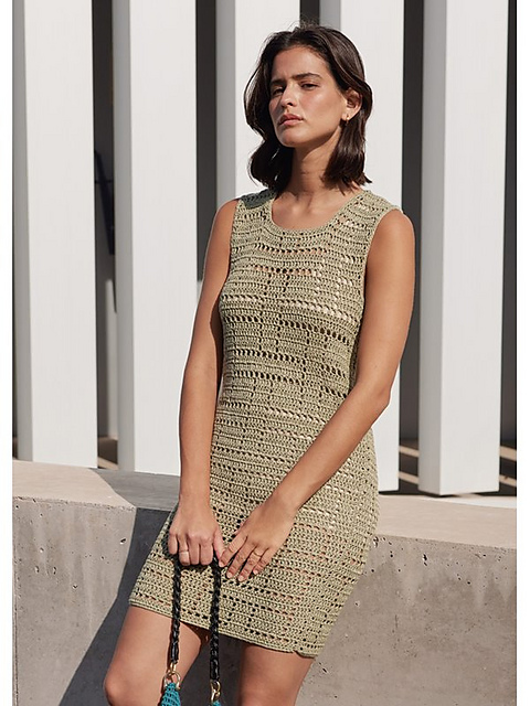 # 16 Kleid mit Filetmuster
