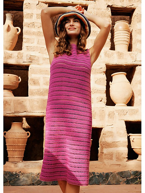 # 22 Kleid im Stäbchenlochmuster