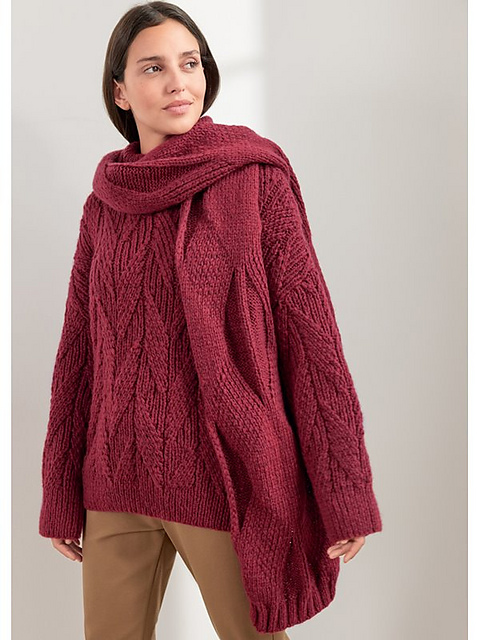 # 55 Pullover mit Ährenmuster