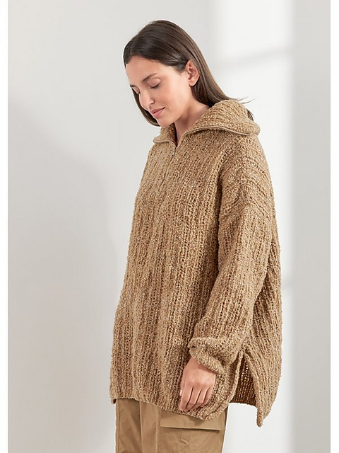 # 56 Rollkragenpullover mit Zipper