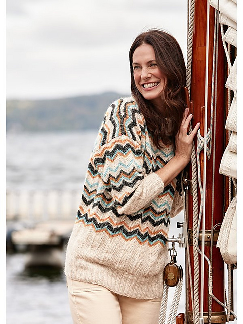 # 05 Pullover mit Zackenmuster