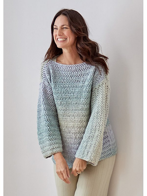 # 15 Pullover mit Zacken-Lochmuster