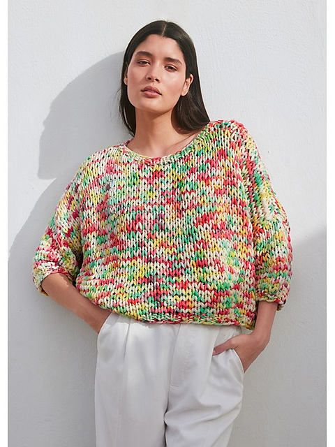# 05 Pulli mit Fallmaschenmuster