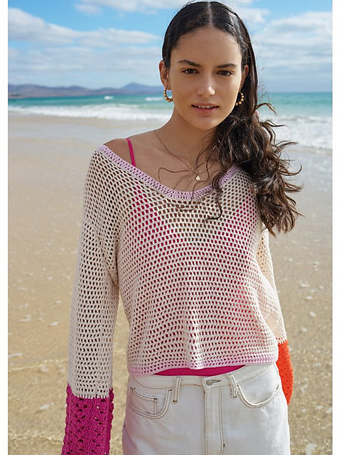 # 27 Pullover im Filetmuster