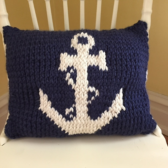 Nautical Anchor Pillow