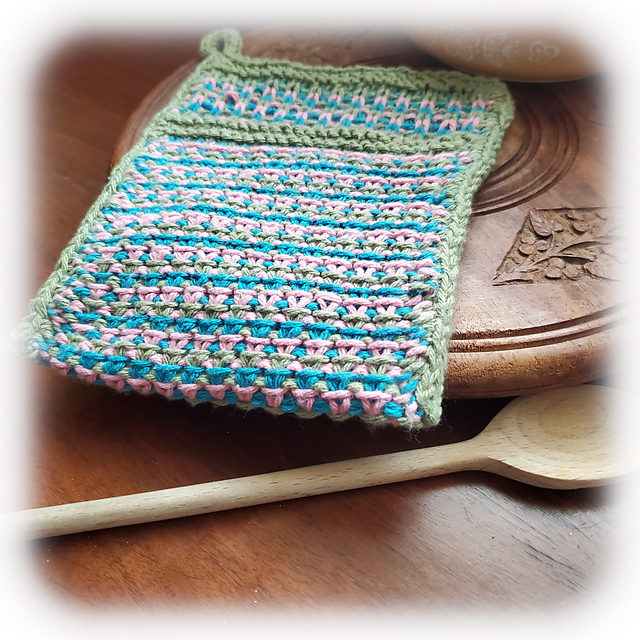 Three Color Linen Oven Mitt
