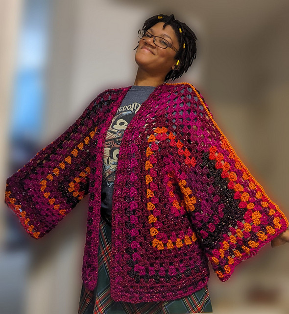 【maturely】Crazy Alan Asymme Cardigan Crocheters rejoice! The stunning Hey Hey Hexagon crochet cardigan