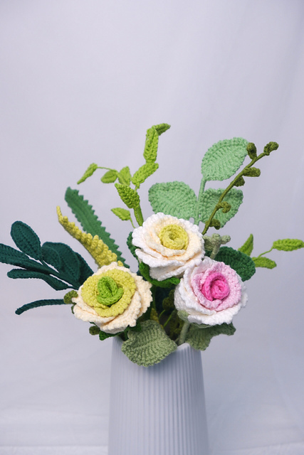 Crochet Roselle Rose Flower