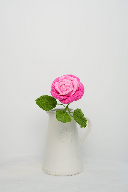 Crochet China Rose Flower