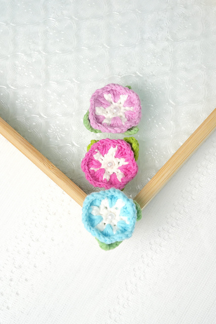 Crochet Morning Glory Flower Applique