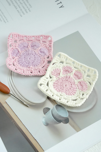 Crochet Cat Granny Square