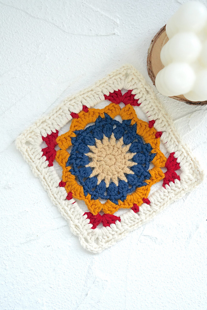 Crochet Boho Granny Square (Style II)