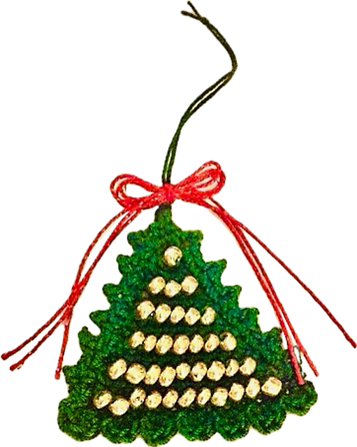 Beaded Christmas Tree Ornament