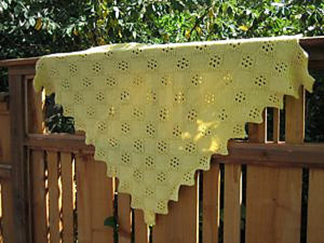 Eyelet Squares Blanket