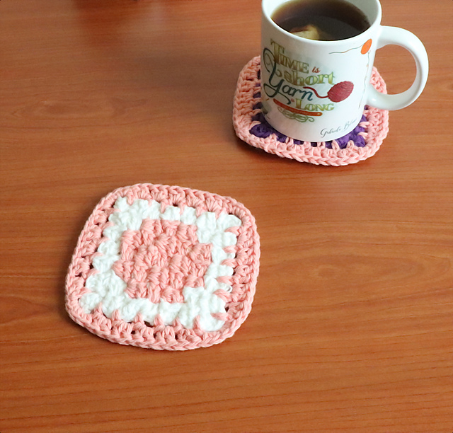 Scrap Yarn Coasters