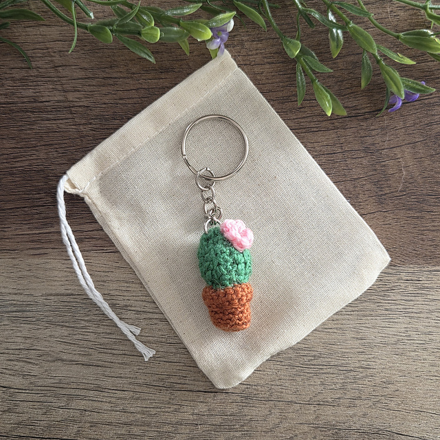 Mini Cactus Keychain